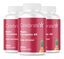 Fejre Vitaminer Multi- Komplette Chewables, 60mg Jern - Dagligt Bariatric Multivitamin til Ærme Gastrektomi & Gastrisk Bypass Kirurgi Patienter - Essentielle Vitamin & Mineraler - Tropiske (180 tabletter)