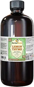 Citron Thyme (Thymus x Citriodorus) Glycerit, Økologisk Tørret Herb Alkohol- Free Liquid Extract (Brand Name: HerbalTerra, Stolt Made in USA) 32 fl.oz (0,95 l)