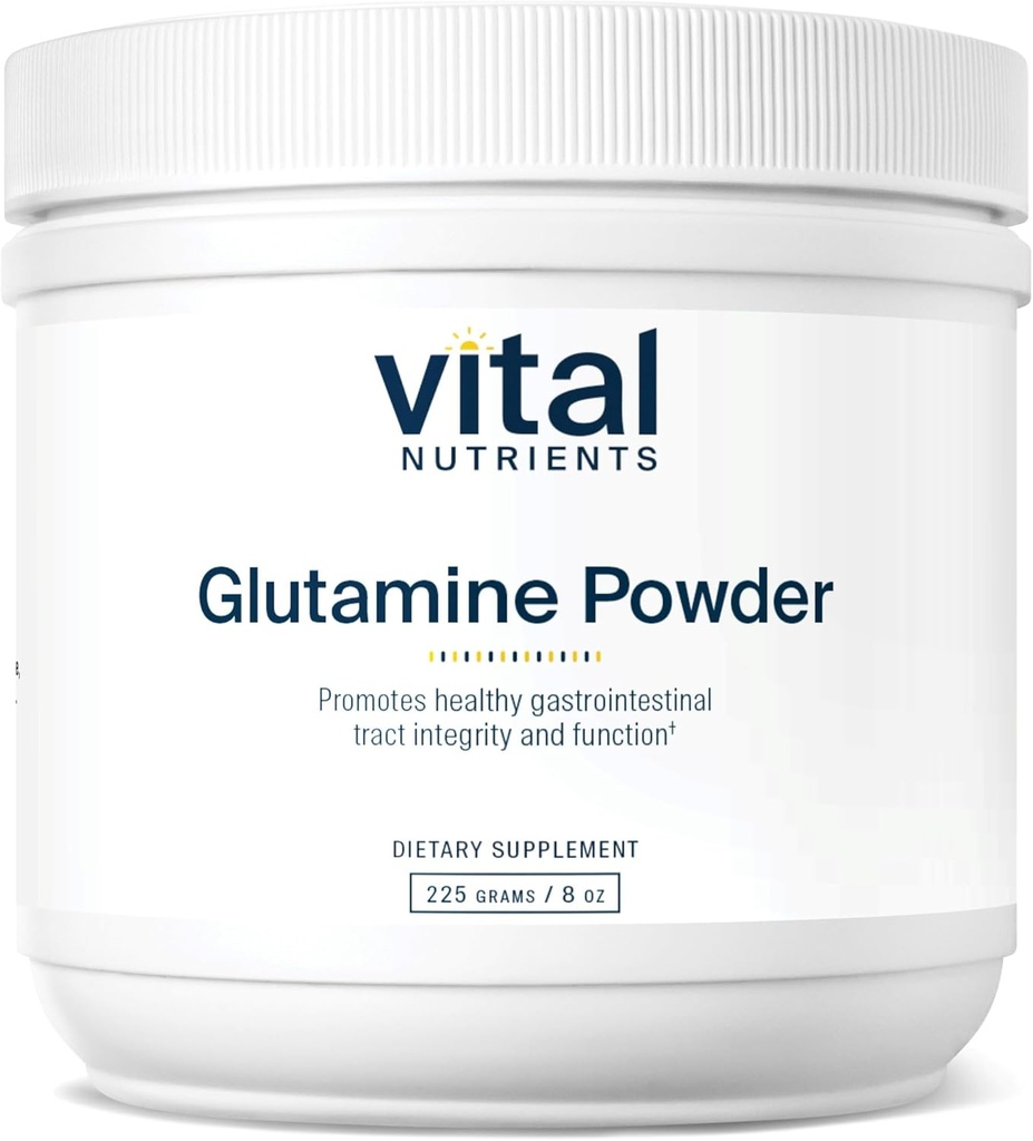 Vital Nutrients Glutamin Powder - Sund Gastrointestinal Tract Funktion - Gluten, Dairy, Soy Free - Non-GMO - 225g / 8 oz L- Glutamin Powder