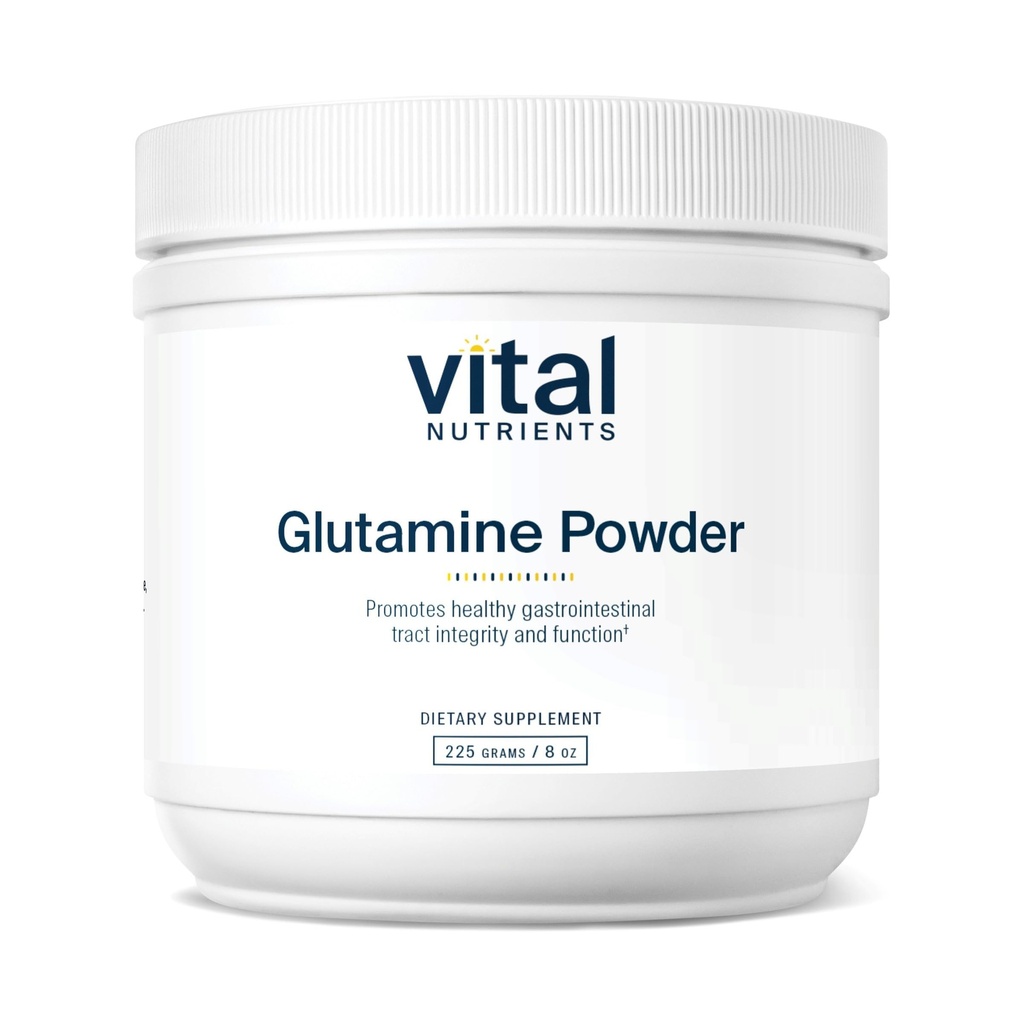 Vital Nutrients Glutamin Powder - Sund Gastrointestinal Tract Funktion - Gluten, Dairy, Soy Free - Non-GMO - 225g / 8 oz L- Glutamin Powder
