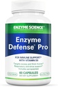 Enzyme Science Enzyme Defense Pro, 60 Capsules- Immunity Support - Formuleret med vitamin D3, L- Lysin, Calcium, og Protease- Enzyme fordøjelsesstøtte -immunsystem