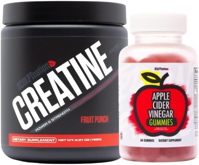 Designnationen af V Shred Creatin Powder og Apple Cider Vincible Bundle