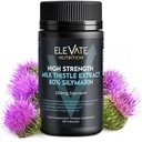ELEVATE NUTRITION Milk Thistle - 288 mg, 80% Silymarin Extract - 120 Vegankapsler - Kosttilskud kan understøtte lever Wellness & fordøjelseskomfort