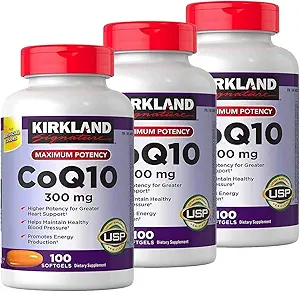Kirkland Signature CoQ10 300 mg., 100 Softgels (3 Pack)