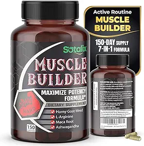 Ultra Muscle Builder tillæg med L- Arginin & Tribulus - Sportstræning support - 150 kapsler (150- Day Supply)