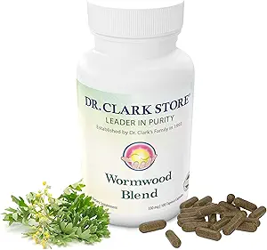 Dr. Clark Superblend Wormwood Capsules - Vegetarisk 330 mg, 100 Capsules - Wormwood Herb Uden kunstige Preservatives, Wormwood Kombination med Quassia