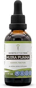 Secrets of the Tribe Muira Puama Tincture Alcohol Extract, Muira Puama (Ptychopetalum Olacoides) Dried Bark 2 oz