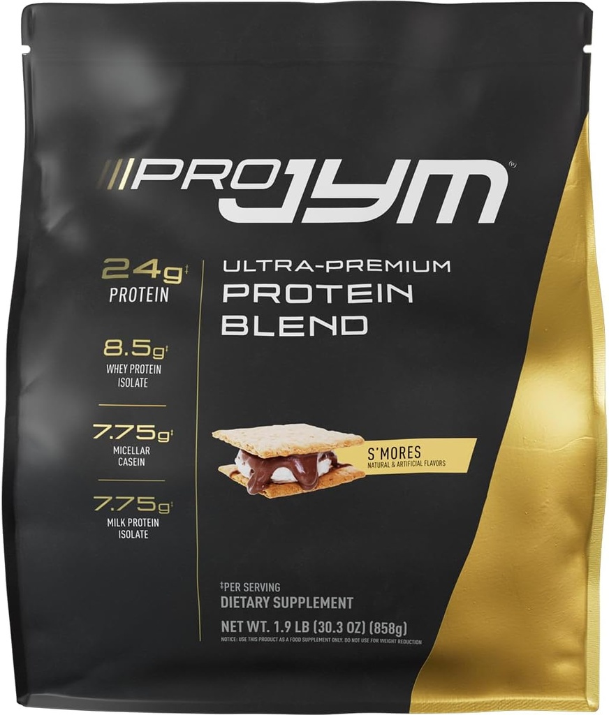 JYM Supplement Science Pro JYM S 'Mores Protein Powder - Whey Protein Isolates, Casein, & Milk Protein, Lean Muscle Building for mænd og kvinder, 22 Servering
