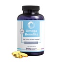 PRN DE Omega 3 Supplement - 120 Softgels, 30- Day Supply - rTG Omega 3 Fedtsyrer med 1680mg EPA, 560mg DHA & D-vitamin til hud, fælles, hjerne, øje og hjerte sundhed
