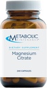 Metabolisk vedligeholdelse Magnesium Citrate kapsler - Magnesium supplement til ro, søvn, muskel & GI- understøttelse - med C-vitamin (240 kapsler)