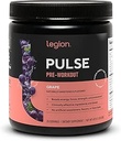 LEGION - Alle naturlige nitrogenoxid Preworkout Drink til Boost Energy, Creatin Free, naturligt sødet, Beta Alanine, Citrulline, Alpha GPC (Grape)