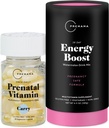Premama Prenatal Vitamin Energy Boost Drink Mix & Prenatal Support Bundle, Omega 3, B Vitamin, DHA, Folate, 28 Servere