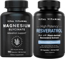 Vital Vitamin Magnesium Glycinat kapsler + Resveratrol kapsler