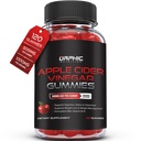 ORPHIC NUTRITION Apple Cider Vinegar Gummies - 1000mg - ACV Vægttab Gummies - Understøtter fordøjelse, Detox & Cleansing - VIT B12, Beetroot - Gomitas de Vinagre de Manzana (120 stk)