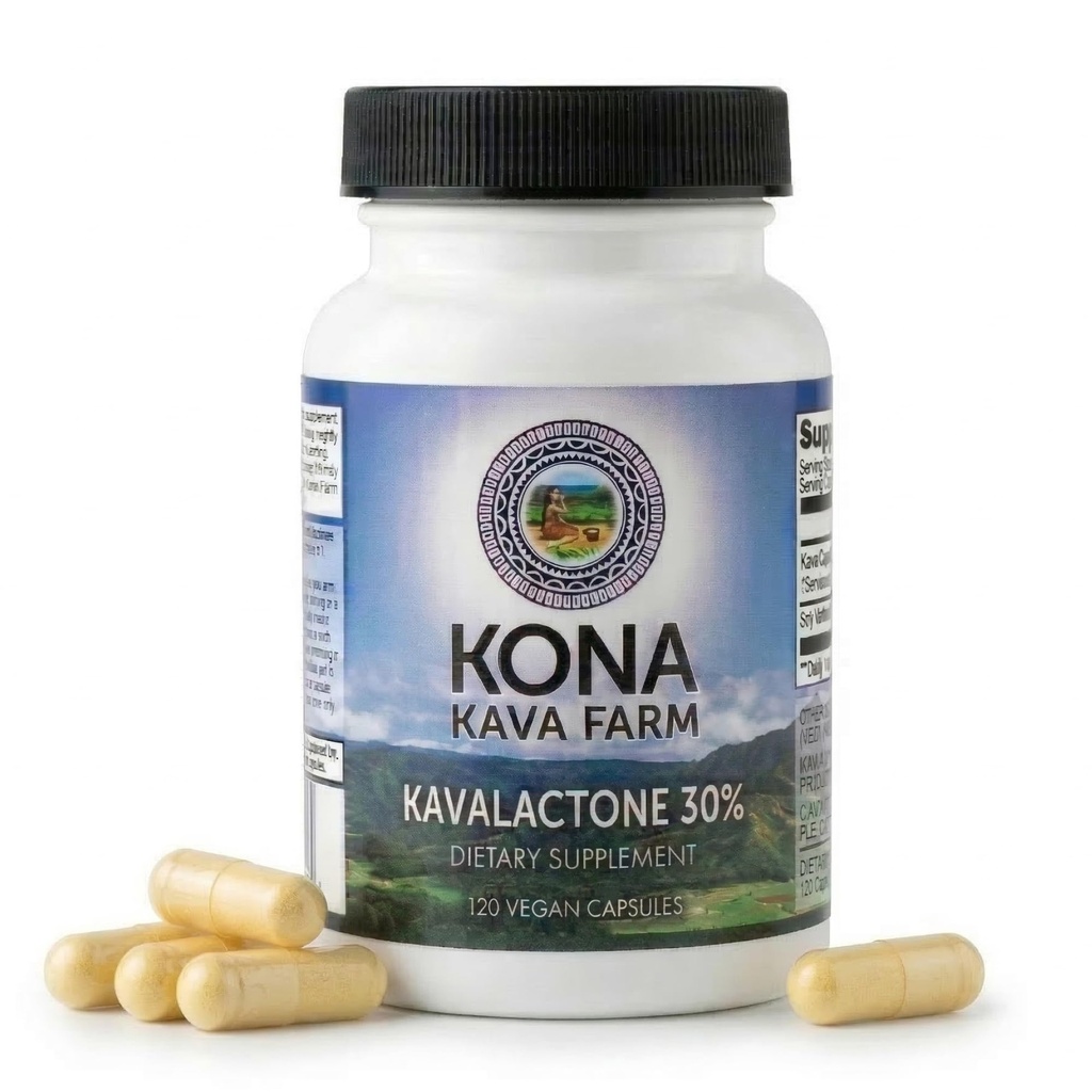 30% Kavalactone Kava Extract kapsler (120 kapsler)