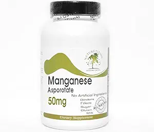 Mangan Aspotone 50mg ~ 200 kapsler - Ingen tilsætningsstoffer ~ Naturetition Kosttilskud