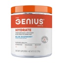 The Genius Brand Genius Hydrate - Elektrolyte supplement til daglig hydrering - kokos vand - sukkerfri - 8 essentielle mineraler & næringsstoffer - ikke-GMO - Blå Hindbær - 50 Servere