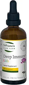 St. Francis Herbal - Dyb immuntinktur til børn 100 ml - Naturlig immunforsvar Booster - Vegetarisk - Økologiske urter