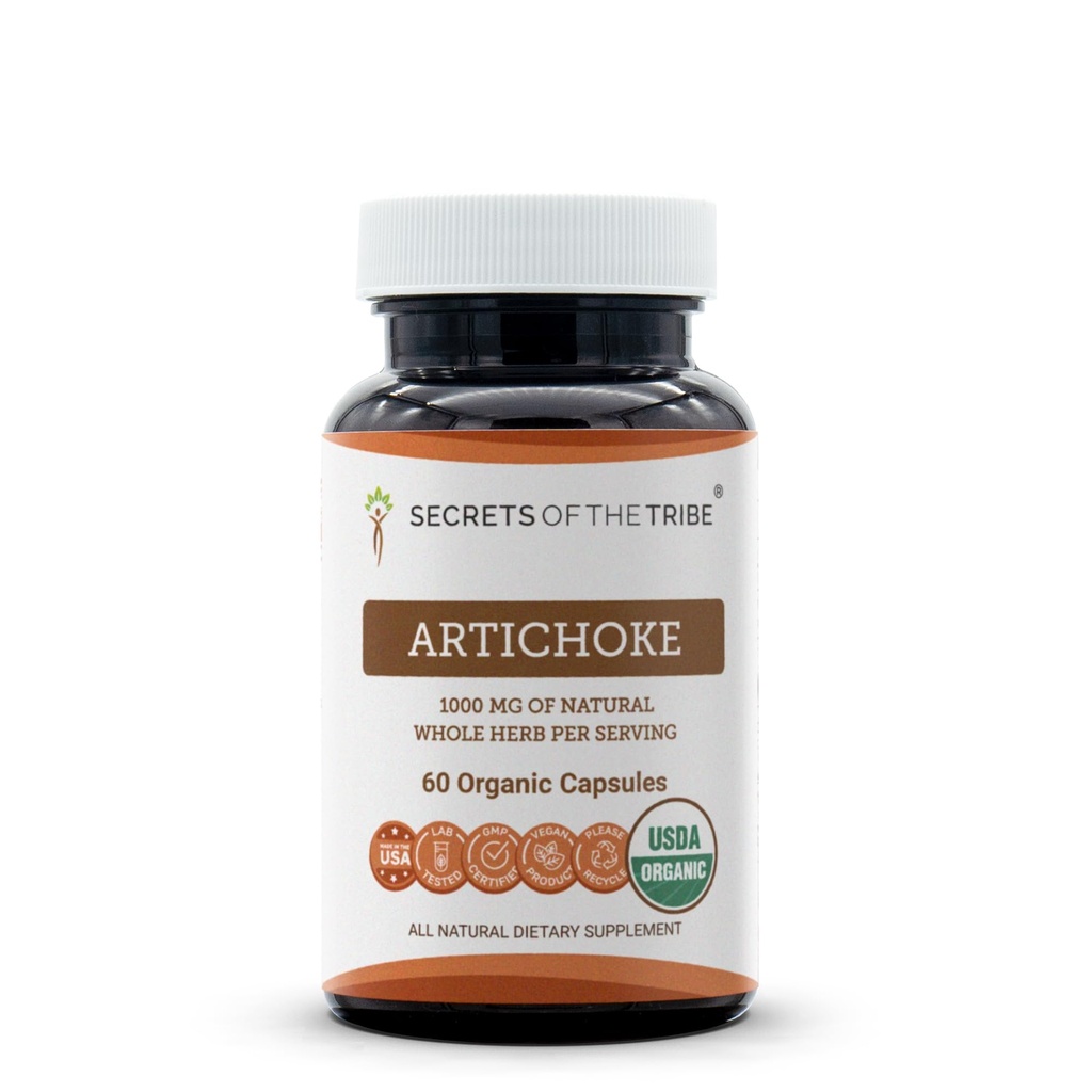 Hemmeligheder i Tribe Artiskoke 60 kapsler, 1000 mg, Artiskoke (Cynara scolymus) Tørret Leaf (60 kapsler)