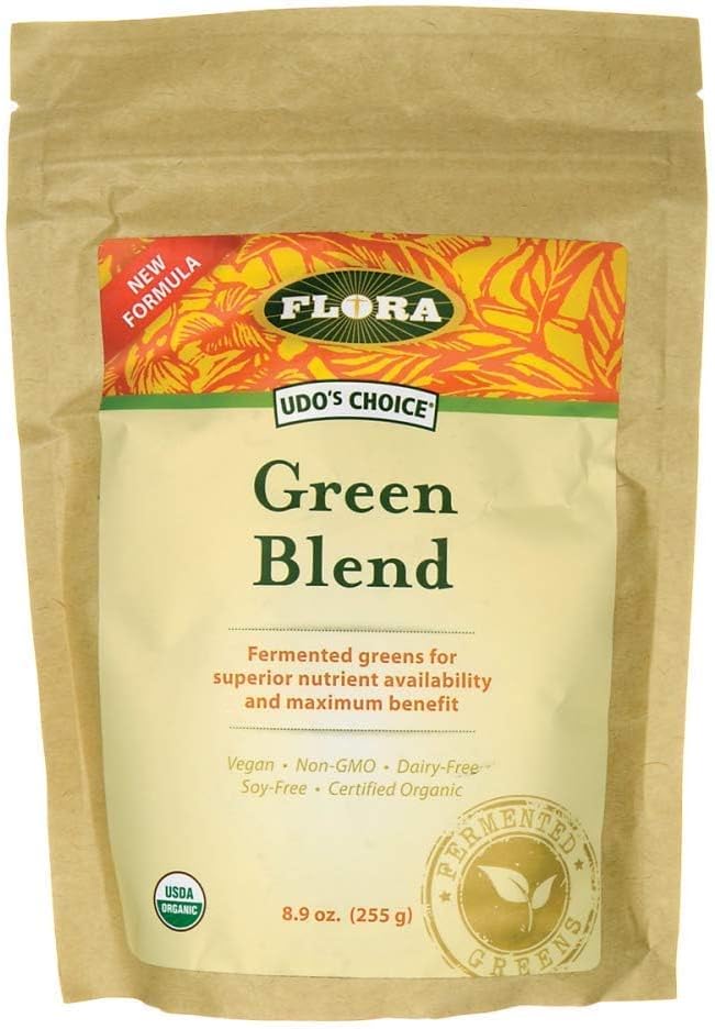 Flora - Grøn Blend - Tilbud Optimum Nutrition - Funktioner Gæret Græs Blend - med Barley, Havre, Hvede & Alfalfa Græs - Økologisk, Non- GMO, Vegetar & Soy- Free - 8,9 oz. Pulver