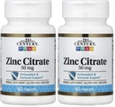 21. århundrede Healthcare Zink Citrate Tablets 50mg, 60 Greve (pakke med 2)
