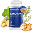 BioMatrix Candid- X Gut Cleanse med Berberine, Oregano, natriumcaprylat, kamille, ingefær, PAU D 'arco, fordøjelsestillæg for mænd og kvinder