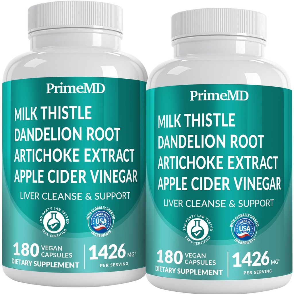 32-in-1 Lever rense Detox og reparation med mælk tidsel, Silymarin, Artichoke Extract, Beetroot Powder - Galleblære supplement med aktiv lever sundhed formel - 1426mg (180ct, pakke af 2)