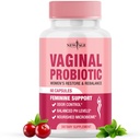 NY AGE Vaginal Probiotika til kvinder med Prebiotika, Cranberry Extract, og en Lactobacillus Probiotic Blend, understøtter sund pH balance, Odor Control, Vaginal Flora - 60 kapsler