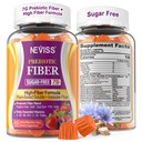 1Pack Fiber Gummies for voksne med Psyllium Husk, 7G (Opløselig + uopløselig) Daglig Prebiotic Fiber med Inulin, FOS, Guar Gum, Multivitaminer til daglig fordøjelse, regularitet Gut Support, Sugar Free