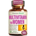 Multivitamin til kvinder - Methylerede kvinder Multivitaminer og multimineraler kapsler med vitamin B12, A, D, C, Zink, Magnesium & mere til komplet daglig støtte - betroede biotilgængelige vitaminer til kvinder