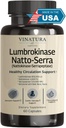 VINATURA Lumbrokinase, Nattokinase 2000FU & Serrapeptase - USA Made & Tested, Circulations Supplements of Nattokinase Serrapeptase (Natto- Serra), Rutin, Beetroot, Lumbrokinase Supplement