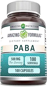 Amazing Formulas PABA 500 Mg Supplement Note 124; Kapsler Note 124; Non- GMO Note 124; Gluten- Free
