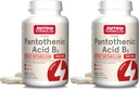 Jarrow Formulas Pantothenic Acid B5 500 mg - 100 Veggie Caps - Essential B Vitamin - Energy Production & Metabolism Support - 100 Servings (Pack of 2)
