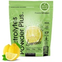 PowderVitamin Electrolytes Powder Plus Keto, Lemonade (100 Servere) 0 Sukker, Ingen Maltodextrin, 1000mg Kalium, 120mg Calcium, 120mg Magnesium, Organic Vitamin C, Zero Calories, Energy Hydration Powder