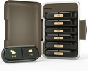Ugentlig Pill Organizer 2 gange om dagen, 7 dag Pill Box 2 gange, Portable for Travel Pill Case for Pills / Vitamin / Fish Oil / Medicin / Kosttilskud (2x7 Black)