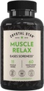 Crystal Star Muscle Relax (60 kapsler) - Urte Relief fra Sore Muscles, Cramps & Spasms - Valerian Root, Jamaica Dogwood & Cramp Bark - Non- GMO