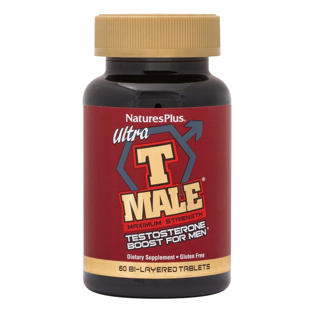 NaturePlus Ultra T Mand, udvidet udgivelse - 60 Bi- lagdelte tabletter - Understøtter Muscle Gain - Vegetarisk, Gluten Gratis - 30 Servering