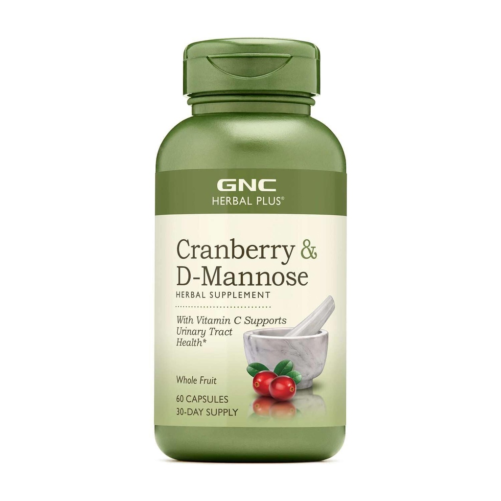GNC Herbal Plus Tranebær D- Mannose, 60 kapsler