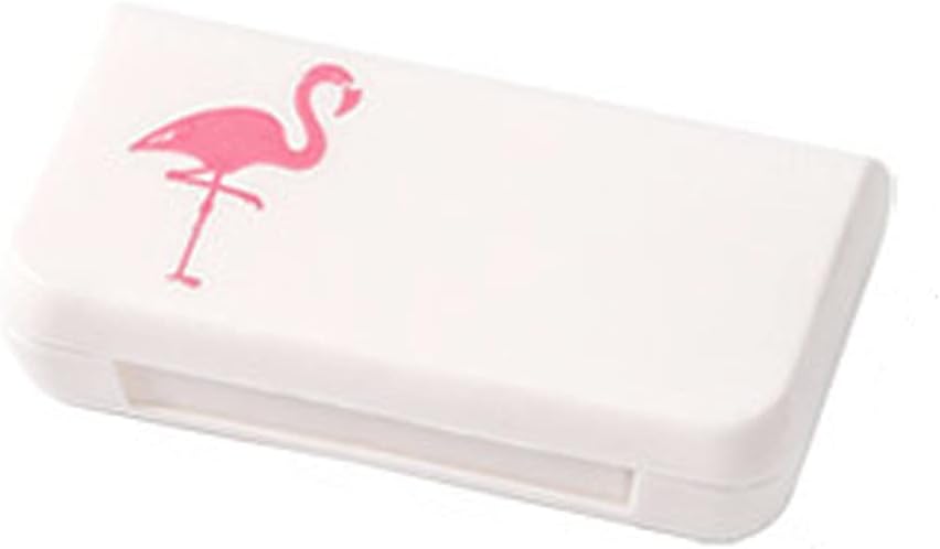 SagaSave Travel Pill Case 3 Compartments Portable Pill Case Støvtæt og Fugt-Bevis Daglig Pill Case Lille Pill Box for Vitaminer, Fiskeolie, Kosttilskud (Flamingo)