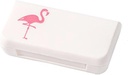 SagaSave Travel Pill Case 3 Compartments Portable Pill Case Støvtæt og Fugt-Bevis Daglig Pill Case Lille Pill Box for Vitaminer, Fiskeolie, Kosttilskud (Flamingo)
