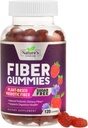 Fiber Gummies for voksne, Sugar Free Daily 4g Gummy Fiber Supplement, Prebiotic Gummy fordøjelsesstøtte - Plantebaserede Opløselige Chews, Prebiotika understøtter regelmæssighed og fordøjelse - 120 Gummies