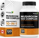 NYE AKTIVITETER Svampe Kompleks 2 kapsler per servering - 10 svampe blend med antioxidanter til immunsundhed & wellness - understøtter total Vitality & Long- Term Wellness - Made in Canada - 120 kapsler