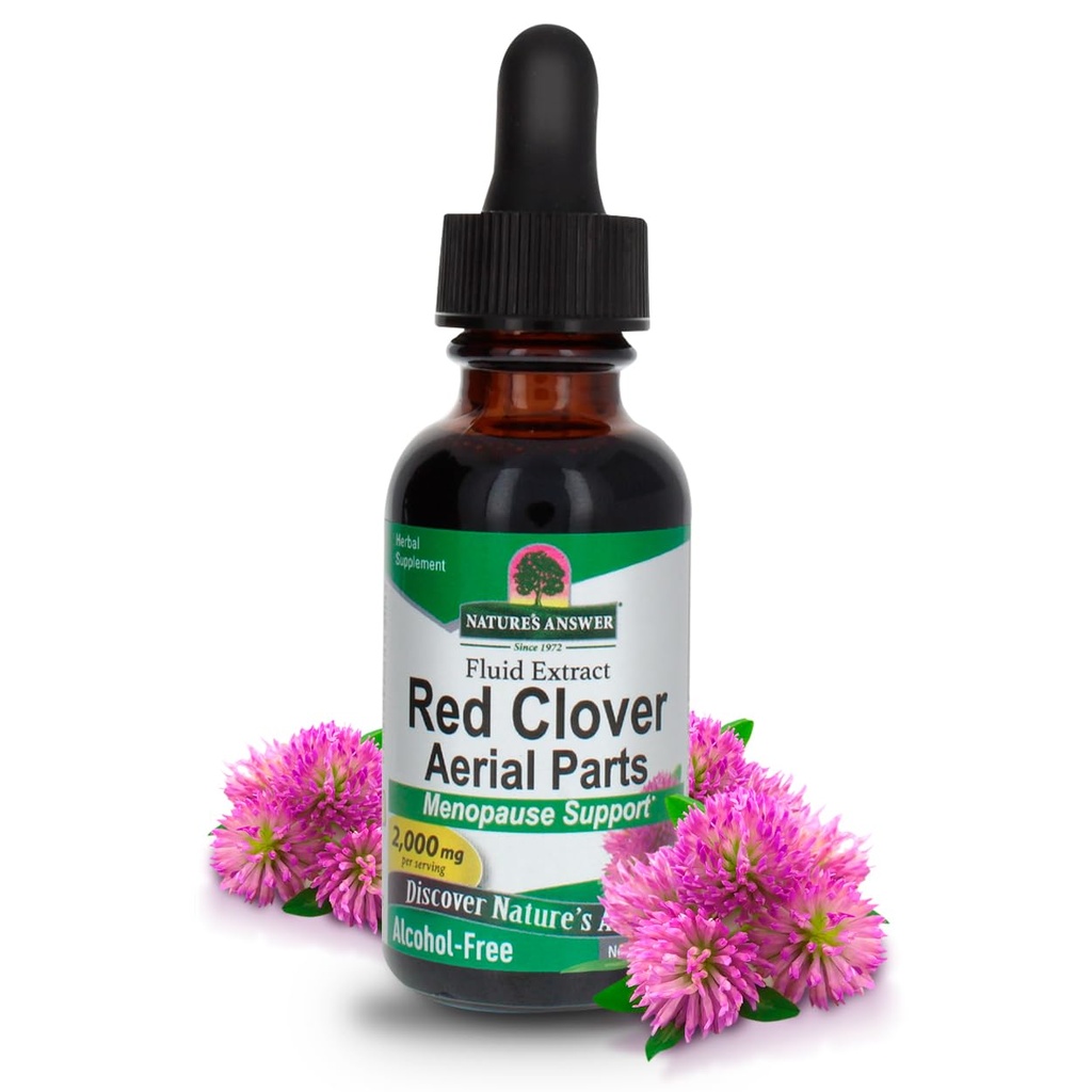 Naturens svar Red Clover Extract 1 Ounce - Alkohol fri, Kvinder Wellness, Kvindelige Support Supplement med Daily Sevrings Extract, Kosher, Gluten fri, Made in USA