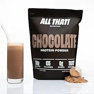 Chokolade Protein Powder, 30G Whey Protein, Lav kalorie & Fast- Absorbing, 0 Sukker, Soy- Free & Gluten- Free Protein Powder, 30 Servere