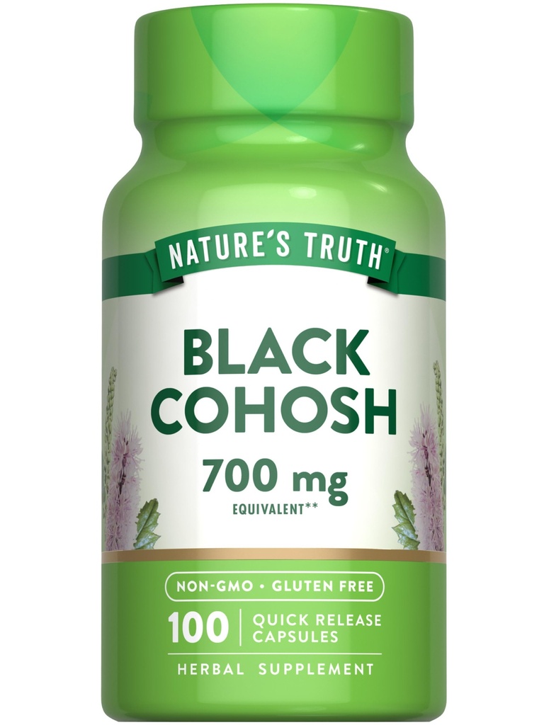 Nature 's Truth Black Cohosh Note 124; 100 Kapsler Note 124; Root Extract Note 124; Non- GMO & Gluten Free Supplement