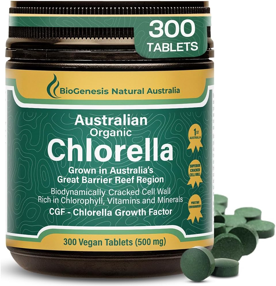 Biogenese Organic Chlorella tabletter - 300 Count (500mg)