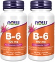 NU Kosttilskud, vitamin B- 6 (Pyridoxin HCl) 100 mg, cardiovaskulær sundhed *, 100 Veg kapsler (pakning med 2)