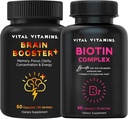 Vital Vitamin Brain Booster Plus + Biotin Complex kapsler