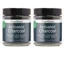 Viva Doria Aktiveret Charcoal Powder, Hardwood Derived, Food Grade, 1.2 Oz Glass Jar (2 Pack)