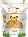 Coromega Kids Omega 3 Fish Oil Supplement, 650mg Omega- 3s, Tropical Orange + D-vitamin, 120 Single Serve Squeeze Pakninger
